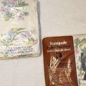 Vintage Dan River Sheet Set, Serenade Pattern